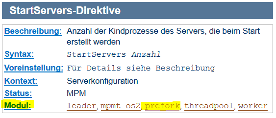 Dokumentation "StartServers"